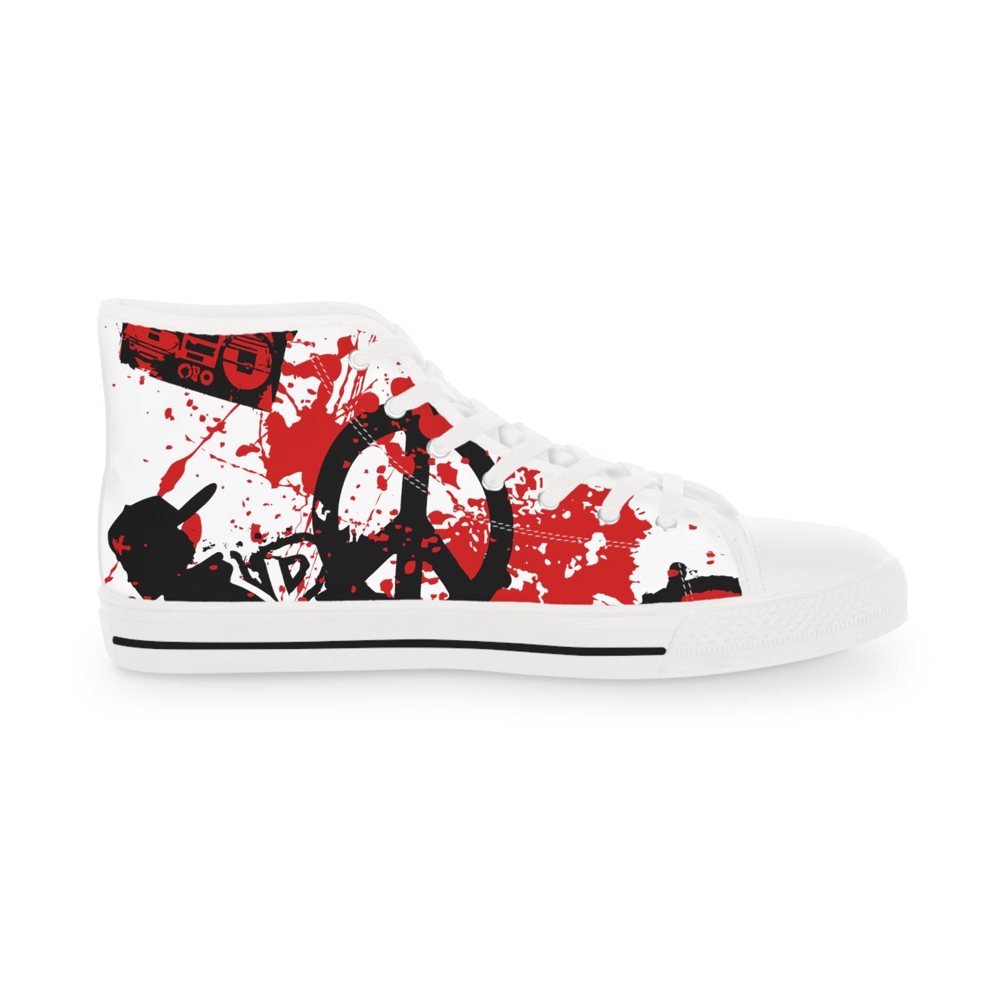 Men's Allstar Famous Paint Splatter Logo High Top Sneakers