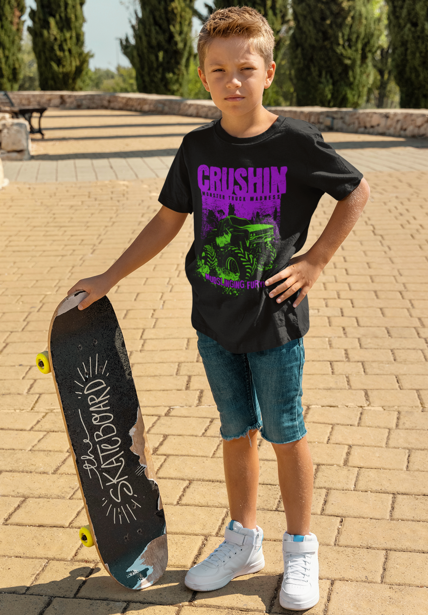 Youth Monster Truck Madness Tee
